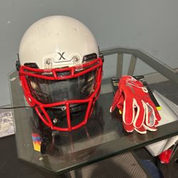 Large Xenith Helmet With Large Gloves