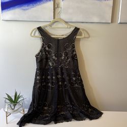 Black lace free people dress