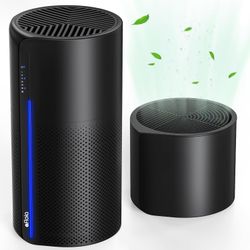 Air Purifier with Humidifier Combo, 2 in 1 Afloia 3-Stage Filters for Bedroom Pets Hair Smoker Odors, Evaporative Humidifier, Auto Shut Off, Quiet Air
