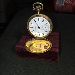 Elgin Pocket Watch 14k G F Mens Hunter