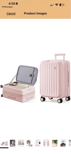 Carry on Luggage 20 Inch Expandable Top Opening Trunk Luggage with Spinner Wheels, Lightwight Hardside Carry on Suitcase with Laptop Compartment for W
