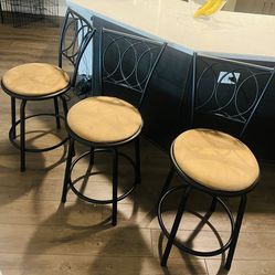 Set of 3 Bar Stools / Bar Stools / Bar Stool / Kitchen Chairs / Island Bar Stools 