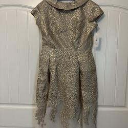 Mid length Gold organza Dress