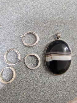 Earrings and pendant necklace