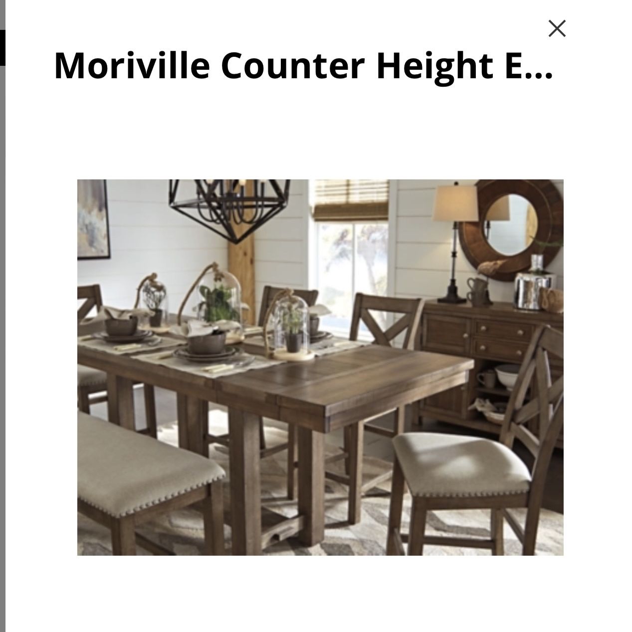 Moriville Counter Height Dinning Table for 6