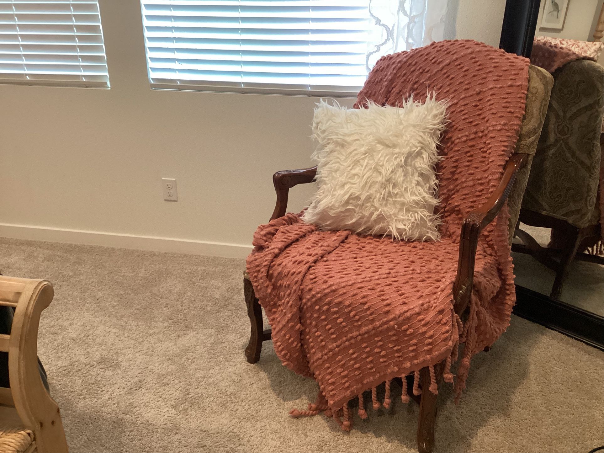 Two Large Access Chairs. Throws Not Included.