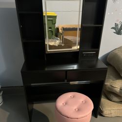 Vanity With Light and stool!