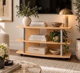 Modern 3-Tier Media Console / TV Stand