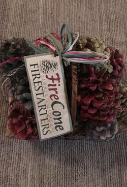 Great last minute gift Fire Cone wax covered pine cones
