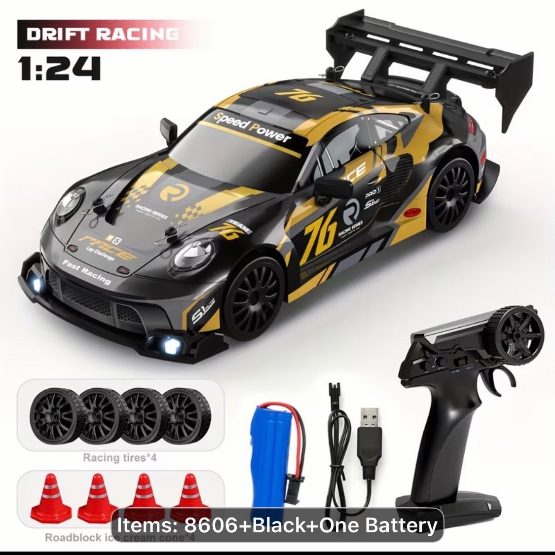 RC DRIFT CAR 1:24 SCALE 20+Km