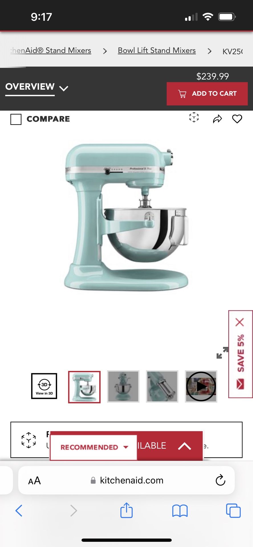 Kitchen Aid -Mixer - Professional