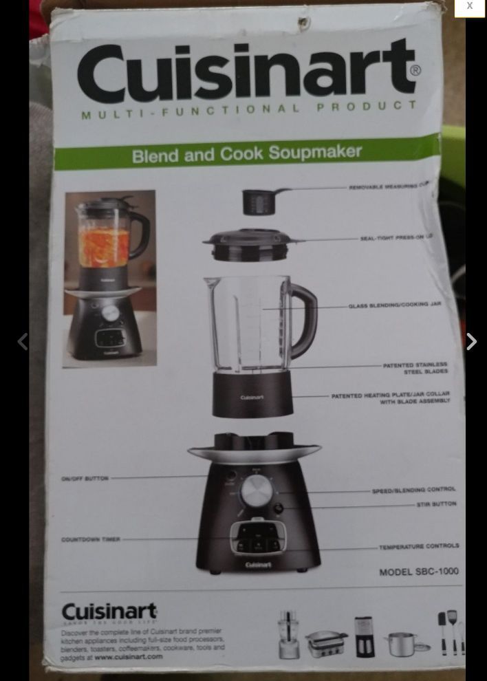 Cuisinart SBC-1000 4-Speeds Blender Cook Soup Maker - Black for sale online