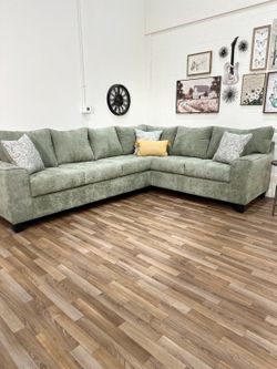Brand New Green Sectional Couch - Delivery Available
