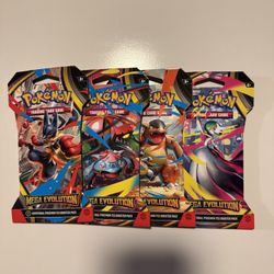 Pokemon Mega Evolution Sleeved Booster Pack — Art Bundle (Set of 4)