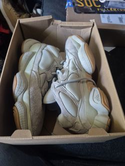 adidas Mens Yeezy 500 Stone Fw4839 Size - 6 100% AUTHENTIC, Stone/Stone/Stone