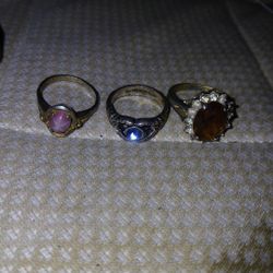 14k White Gold Star Sapphire Silver Blue Sapphire And 14k Hold With Diamonds And Some Other Gem Stone Lol