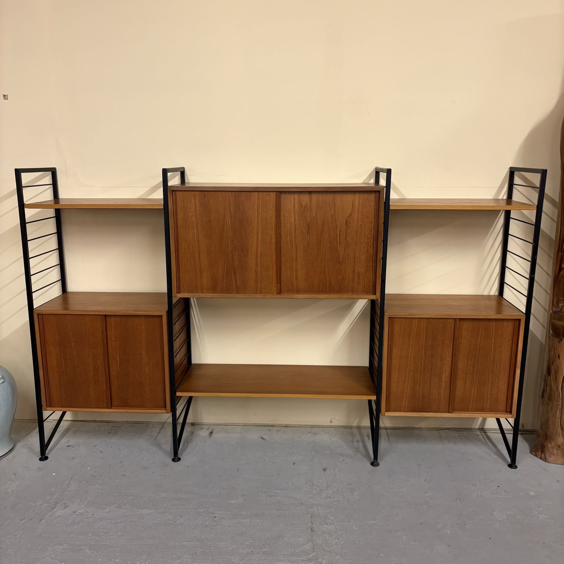 Ladderax Vintage Mid-Century 3 Bay Wall Unit - Many More Items In Stock!