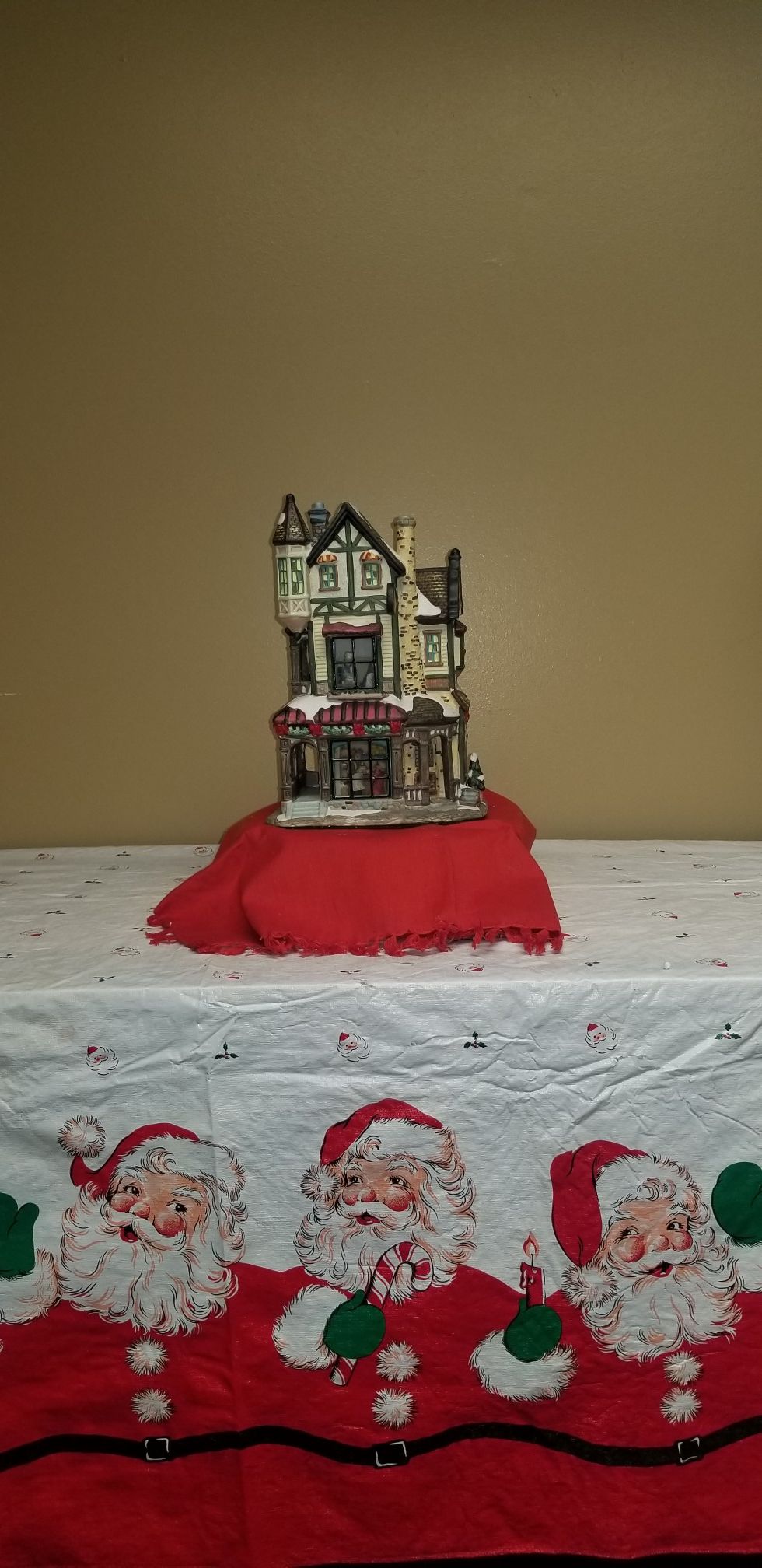 Christmas glass window house