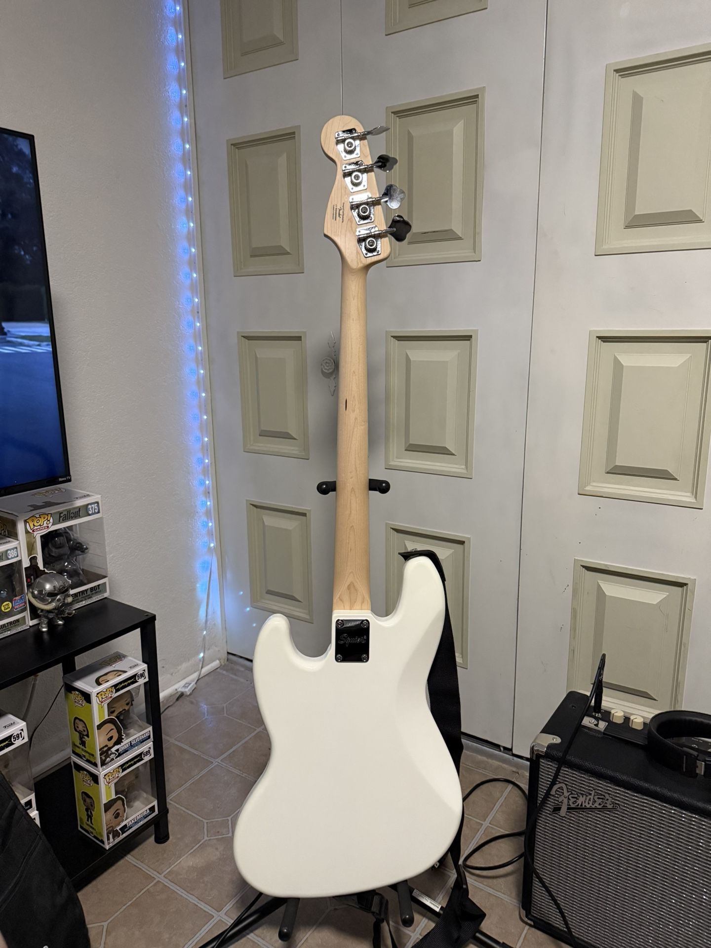Brand New Fender Squire Jazz Bass Package $300 Also comes with headphones and bass stand.