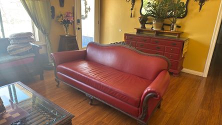 Leather sofa 80  x 30
