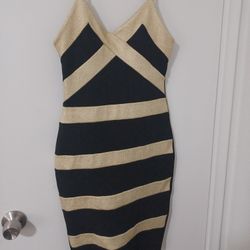 Gold And Black Dress