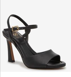Black strappy heels