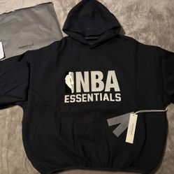 NEW NBA Fear of God Essentials Black Hoodie (Size XS, S) 100% Authentic ✅