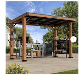 Ultra Series 6 ft. x 12 ft. Cedar Framed Hard Top Gazebo, Grill Gazebo