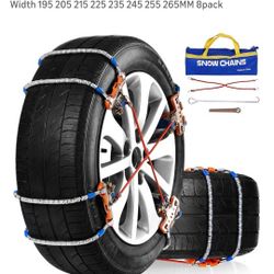 Snow Chains, Tire Chains for SUV Car Pickup Trucks,Universal Adjustable Emergency Traction Chains