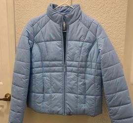 Ladies Winter Puffer Jacket - Sky Blue Color 