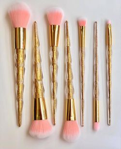 7pcs diamond shape makeup brush set