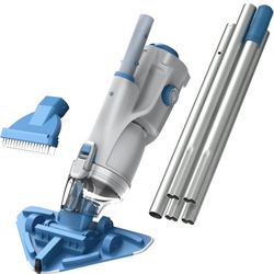 New KOKIDO 2025 Cordless Pool Vacuum with 72” Pole, Standard & Fine Interchangeable Filters, Ideal for spot Cleaning, 2 Vac Heads, Spot Clean, for Sma
