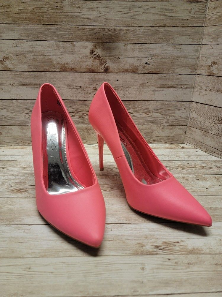Hot Tomato Hot Pink High Heel Shoes | 4-in. Pumps | Stilettos | Womens Size 7.5W
