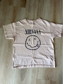 Nirvana Unisex kids T-Shirt Size 11/12 Streetwear Grunge Band Tees 90's