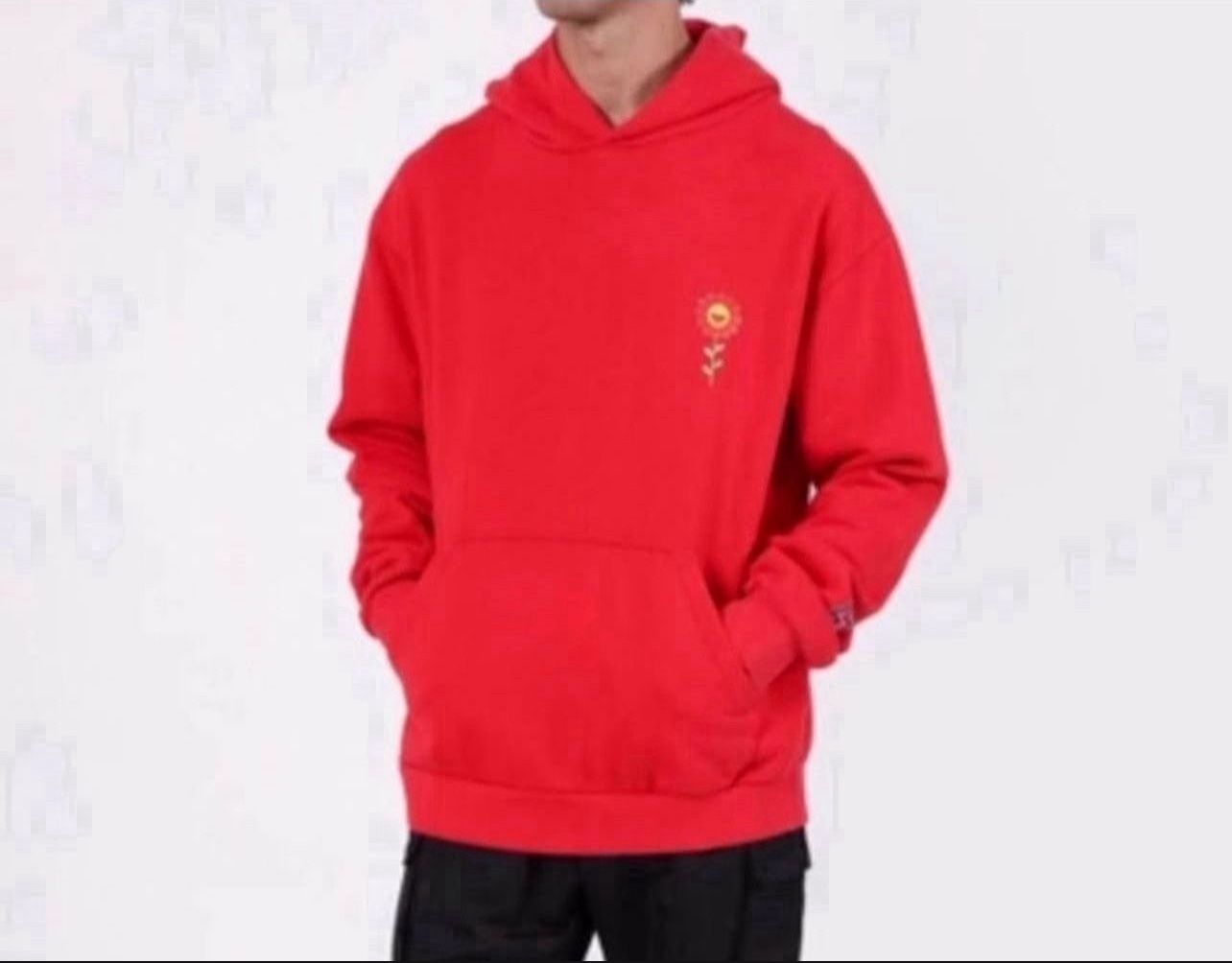 J BALVIN MORADO X TAKASHI MURAKAMI FLOWER HOODIE RED EXCLUSIVE Size Large