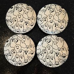 Halloween Ghost Ceramic Tapas Plates