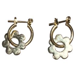 Flower Hoop Earrings