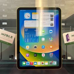 Unlocked Yellow iPad 10th Gen 64gb LTE