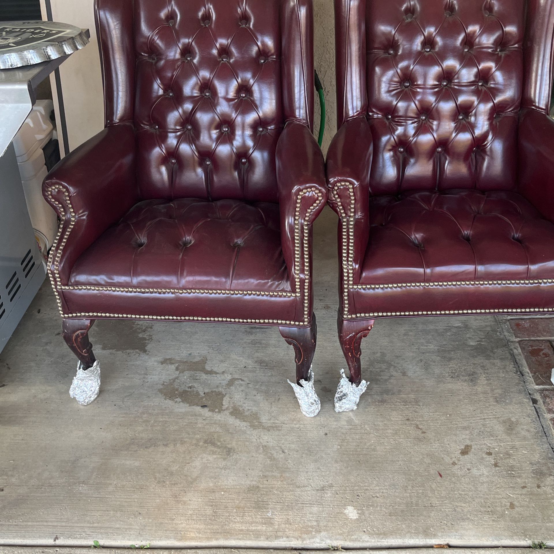Leather Wing Chairs 