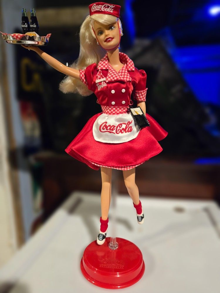 Mattel Year 1998 Barbie Collector Edition: Coca-Cola Barbie as a Waitress