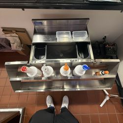 Bar Stainless Ice Chest With Sliding Lid / Large Ice Bin/ NSF