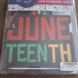 Juneteenth - Outdoor Lawn Sign - Freedom Day Party Yard Sign - 10 Piece