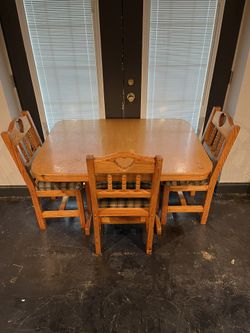 Solid Wood Table And Chairs