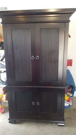 Linga furniture dark cherry wood armoire