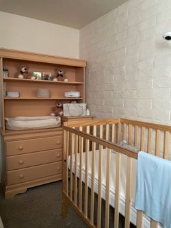 Crib and dresser