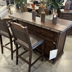 Bar Set. Bar With Two Stools