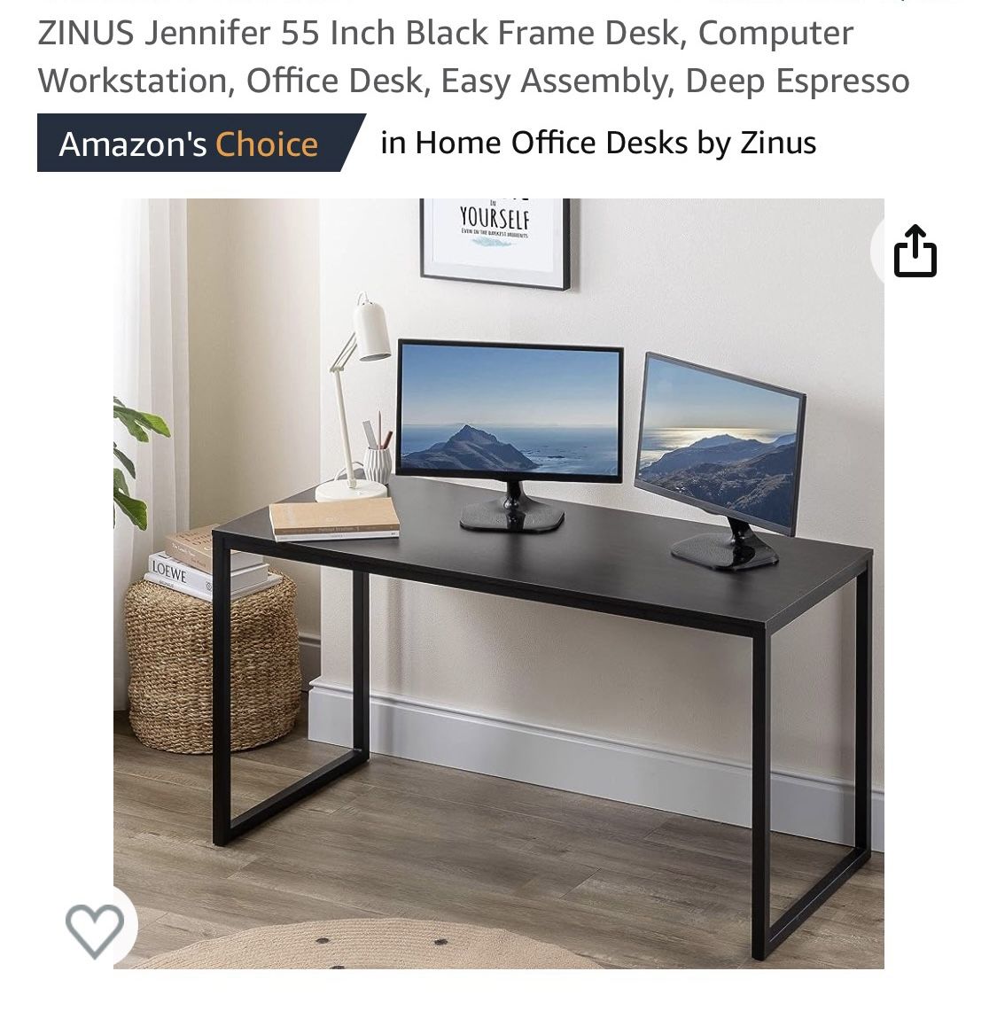 Black Frame Desk