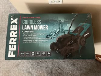 New Ferrex cordless lawn mower