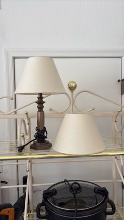 Desk or table lamp, small with two shades