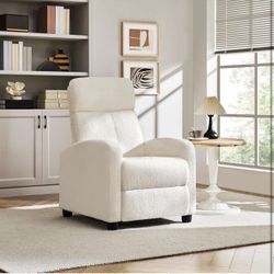 Nursery  Chair Fabric Recliner Chair  Adjustable  Ivory K-15